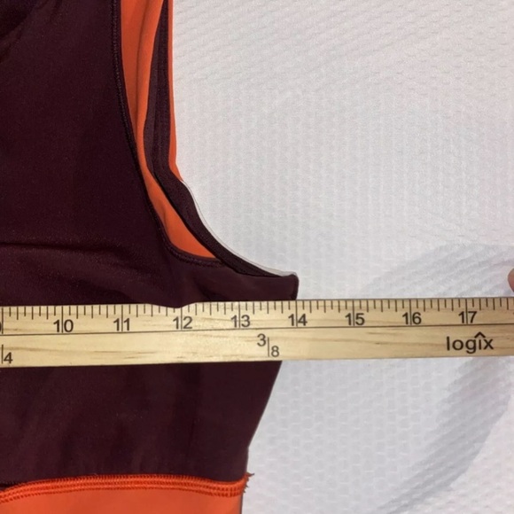 Lululemon Kick Serve Sweat Sports Bra Color lock Size 6 Luxtreme Red Orange - Picture 8 of 10